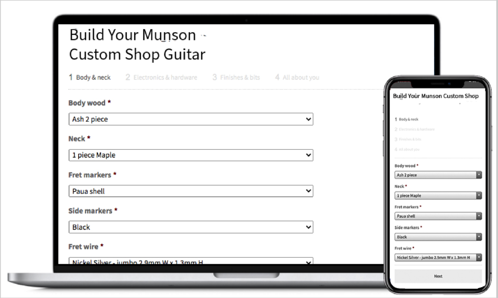 Build Your Munson Custom Shop Guitar