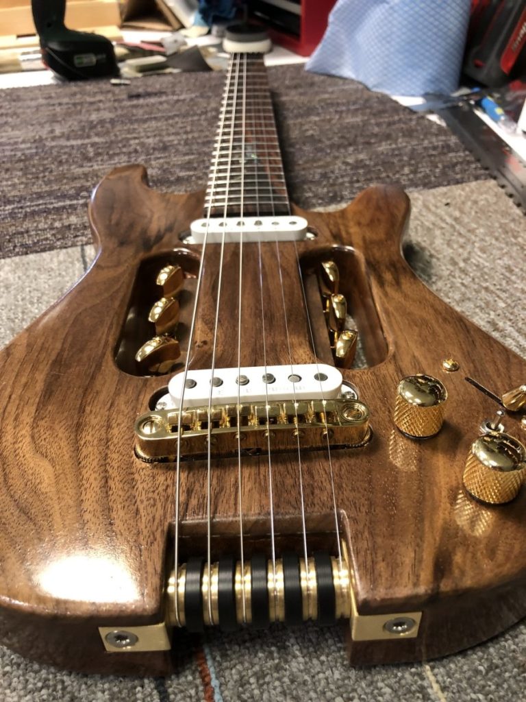 Bespoke Travel Guitar with custom hardware